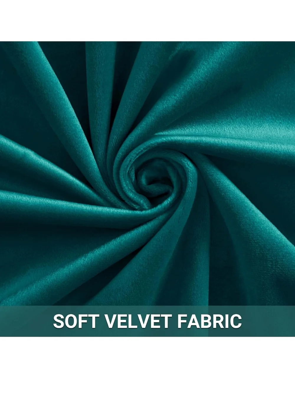 Teal Green Velvet Window Curtain Panels Room Darkening 52W X 96L